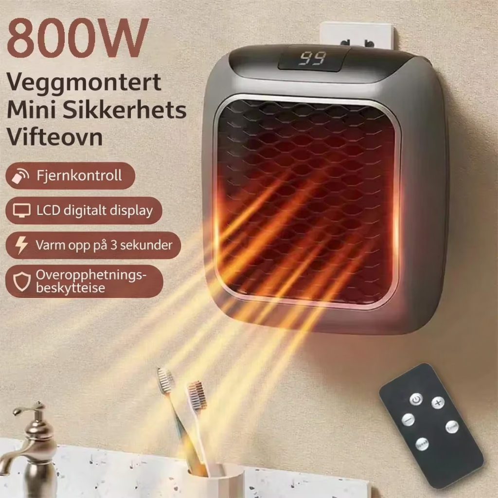 Kompakt Vegghengt Mini Varmer
